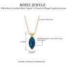 Marquise Cut London Blue Topaz Solitaire Pendant London Blue Topaz - ( AAA ) - Quality - Rosec Jewels