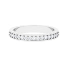Minimal Moissanite Semi Eternity Band Ring Moissanite - ( D-VS1 ) - Color and Clarity - Rosec Jewels
