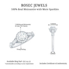 1 CT Round Cut Moissanite Engagement Ring Moissanite - ( D-VS1 ) - Color and Clarity - Rosec Jewels