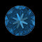Pierścionek zaręczynowy z okrągłym londyńskim niebieskim topazem i diamentem o masie 1 CT