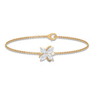1.25 CT Marquise and Round Cut Zircon Flower Chain Bracelet Zircon - ( AAAA ) - Quality - Rosec Jewels