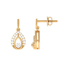 Classic Drop Earrings for Women with Diamond Diamond - ( HI-SI ) - Color and Clarity - Rosec Jewels