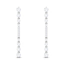 1.25 CT Certified Moissanite Simple Dangle Earrings Moissanite - ( D-VS1 ) - Color and Clarity - Rosec Jewels