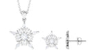 Cubic Zirconia Snowflake Jewelry Set Zircon - ( AAAA ) - Quality - Rosec Jewels