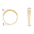 0.5 CT Zircon Simple Semi Eternity Ring in Bezel Setting Zircon - ( AAAA ) - Quality - Rosec Jewels