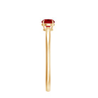 Minimal Claw Set Created Ruby Solitaire Promise Ring in Gold Lab Created Ruby - ( AAAA ) - Quality - Rosec Jewels